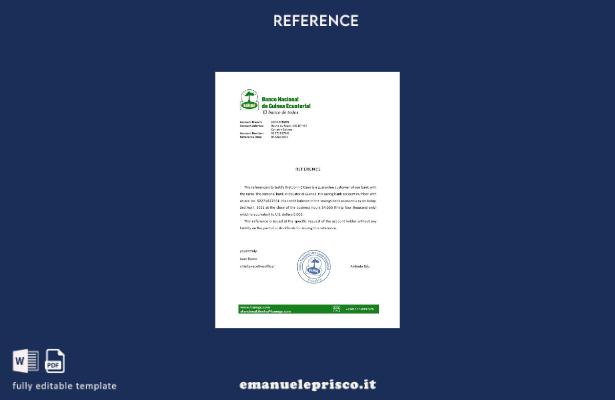 stile verificato Guinea Equatoriale Il modello di riferimento della Banca nazion